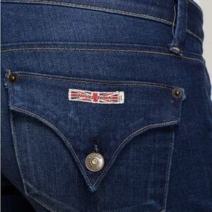 Hudson Bacara Crop Straight Jeans Women’s Size 29 Dark Wash Flap Pocket Denim